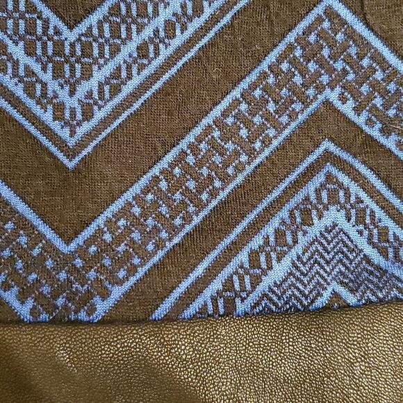 Candie's blue and black mini skirt with pleather - Picture 3 of 7